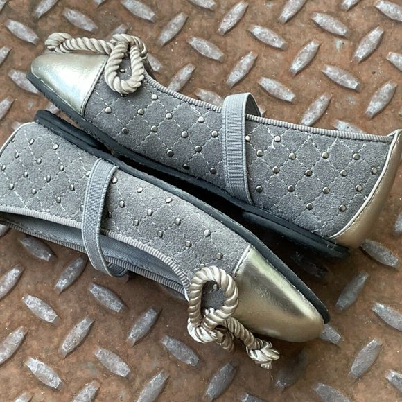 Balleto Kids Girl Shoes Ballet KATRINA Shoes Silver Tone Size 8.5N - Picture 7 of 9